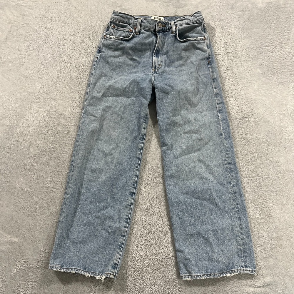 Agolde‎ Jeans Womens 27 Blue Denim High Rise Harper Wide Straight Festival Boho